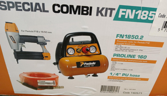 1123558 - CLOUEUR FN1850.2 FINITION+COMPRESSEUR PROLINE160+TUYAU