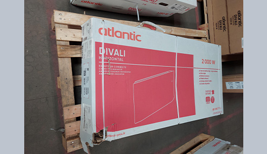 RADIATEUR A INERTIE DIVALI HORIZONTAL PILOTAGE INTELLIGENT 2000W BLANC