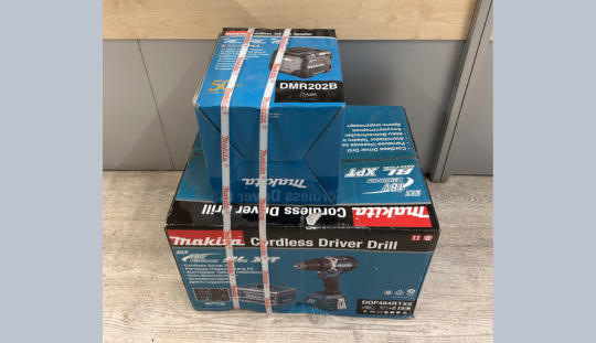 PERCEUSE VISSEUSE DDF484RTX6 + 2 BATTERIES 5AH + HT PARLEUR DMR202B code : 1599738