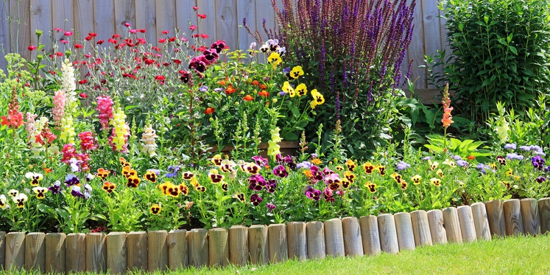 Bordurette jardin en rondin bois