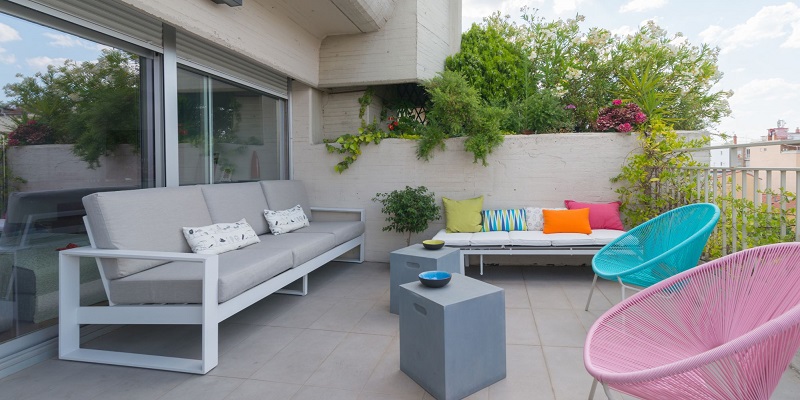 Terrasse en carrelage