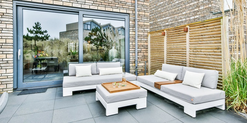 Terrasse en carrelage