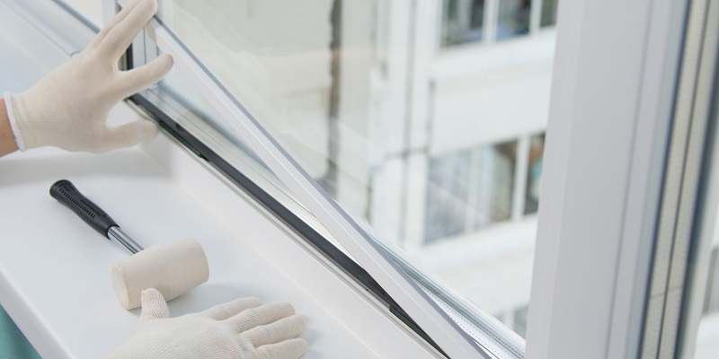 Pose d'un double vitrage