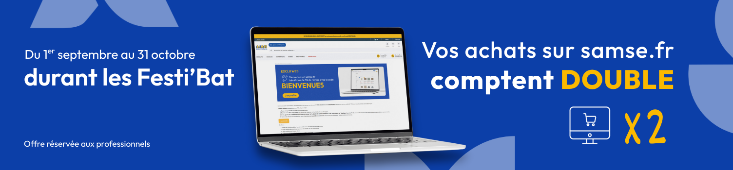 Visuel Festi'Bat, vos achats comptent double sur samse.fr