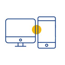 Pictos d'un ordinateur et d'un smartphone Pictos d'un ordinateur et d'un smartphone