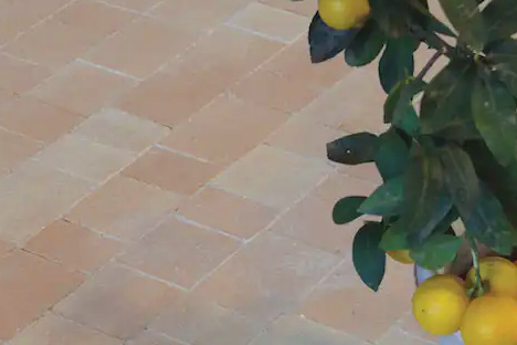 Photo d'ambiance terrasse ext&eacute;rieure dalles imitation bois