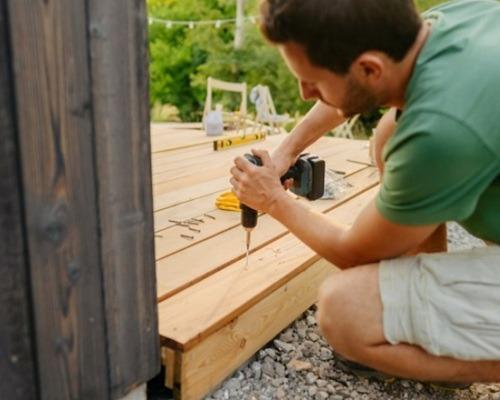Vis pour terrasse en bois Terrasse en bois fixée avec des vis