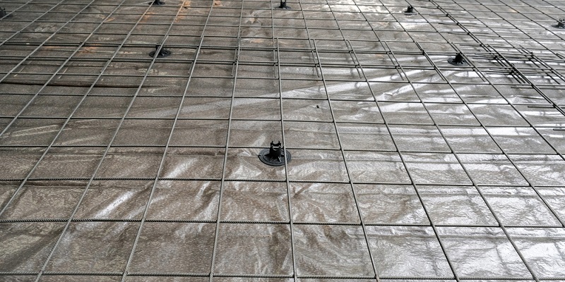 Treillis soudé avant coulage béton